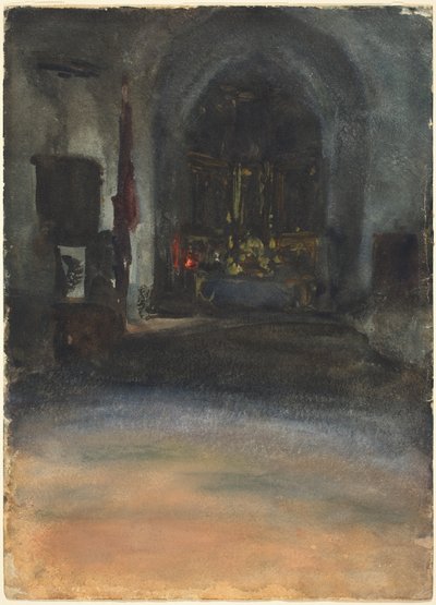 Spanische Kircheninnenraum, ca. 1880 von John Singer Sargent